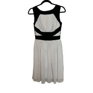 Enfocus Studio Vintage Inspired Black & White Polka Dot Dress